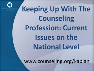 Evolution of Professionalization in the Counseling Profession