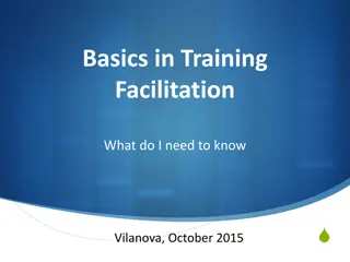 Effective Training Facilitation Practices and Strategies