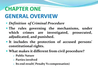 Criminal Procedure: Functions and Models