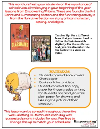 Engaging Students in Understanding School Rules and Story Elements