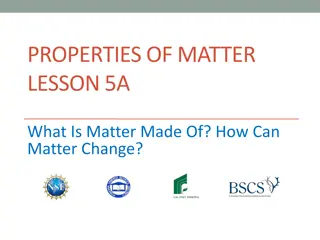 Changes in Matter: Exploring Composition and Transformations