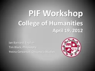 Documenting Professional Activities and Policies in PIF Creation