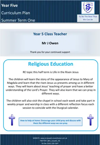 St. Joseph's R.C. Primary Year Five Curriculum Overview