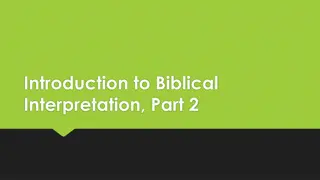 Biblical Interpretation Insights: Session Highlights & Objectives
