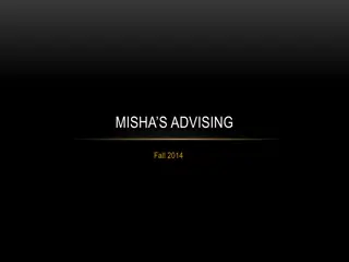 Academic Advising and Course Selection Guide for Fall 2014 Semester