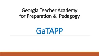 Georgia Teacher Academy: Alternative Certification Program Overview