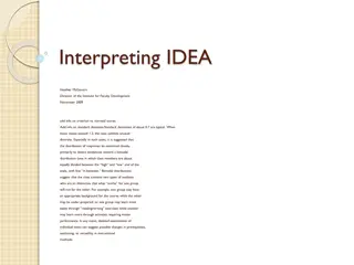 Evaluating Teaching Performance: Role of IDEA & Stockton Policy