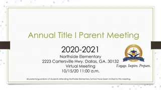 Title I Program at Northside Elementary - Parent Meeting Insights