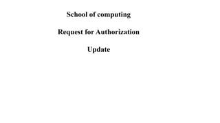 Authorization Update and Incubation Proposal for School of Computing