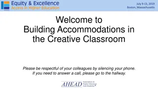 Building Accommodations in the Creative Classroom
