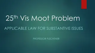 Applicable Law and Procedural Issues in 25th Vis Moot Problem