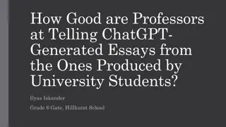 Professors' Ability to Differentiate ChatGPT-Generated Essays in Higher Education