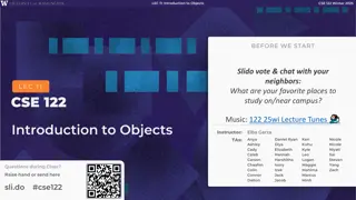 Introduction to Object-Oriented Programming in CSE 122 Winter 2025