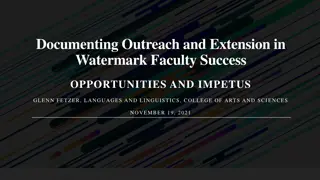 Watermark Faculty Success: Outreach and Extension Documentation