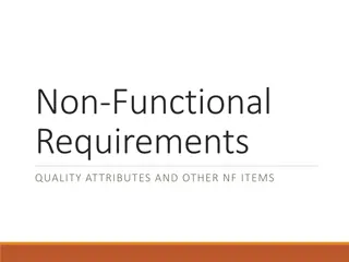 Non-Functional Requirements and Quality Attributes