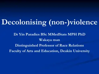 Decolonising Violence: Transformative Reflections on Non-Violence and Modernity