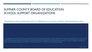Information and Guidelines for School Support Organizations