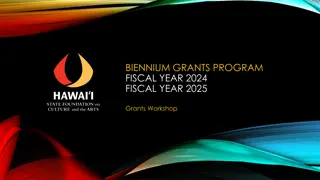 Hawaii Biennium Grants Program: Application Requirements and Eligibility Details
