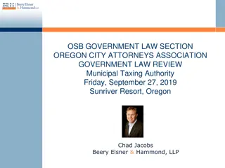 Municipal Taxing Authority in Oregon: Home Rule vs. Preemption