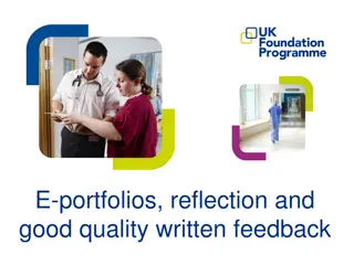 Effective Strategies for E-Portfolios, Reflection, and Quality Feedback