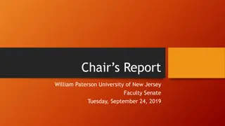 William Paterson University Faculty Senate Report