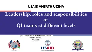Leadership and Roles in Quality Improvement Teams - USAID AMPATH Uzima Training 2022