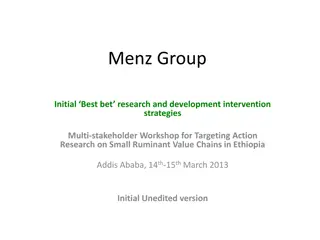 Optimizing Small Ruminant Value Chains in Ethiopia through Research and Development Strategies