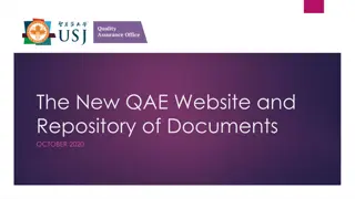 New QAE Website Repository and Document Updates October 2020
