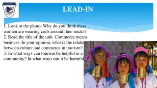 Culture and Commerce in Tourism