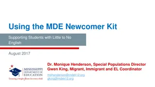 Supporting English Language Learners with the MDE Newcomer Kit