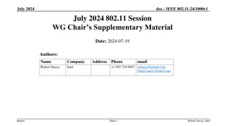 IEEE 802.11-24 July 2024 Session Supplementary Material