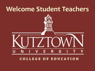 Clinical Experience Program at Kutztown University - Student Teaching Information
