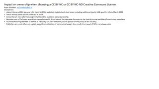 Impact of CC BY-NC vs CC BY-NC-ND on Ownership in Publishing