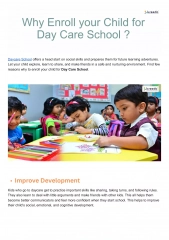 Why Enroll your Child for Day Care School