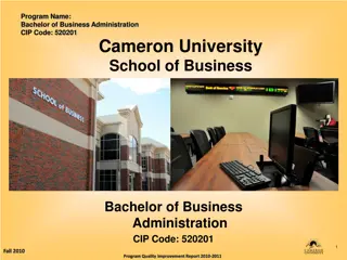 Bachelor of Business Administration Program Quality Report