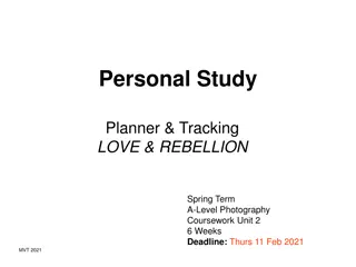 A-Level Photography Coursework Unit: Personal Study on LOVE & REBELLION