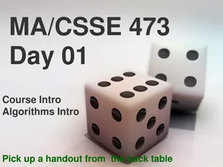 Introduction to MA/CSSE 473 Course: Overview of Algorithms and Data Structures
