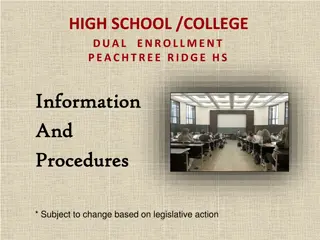High School College Dual Enrollment at Peachtree Ridge HS