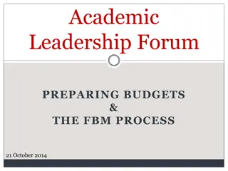 Academic Leadership Forum: Budgeting and University Revenues Overview