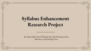Enhancing Distance Learning Through Online Course Syllabus Elements