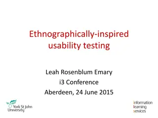 Ethnographically-inspired Usability Testing for Catalog Design Optimization