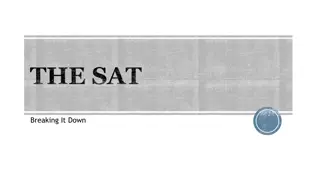 The SAT Reading Test: Content and Strategies