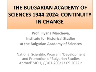 Bulgarian Academy of Sciences: History and Development Overview