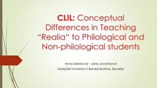 Teaching Realia in CLIL: Conceptual Differences and Solutions