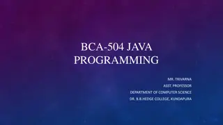 Java Programming Concepts: OOP, Abstraction, Encapsulation, Inheritance