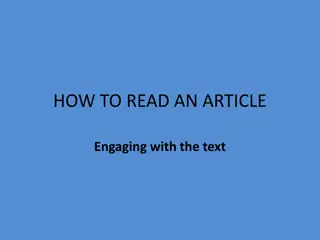 Engage Better with Newspaper Articles: Tips and Techniques