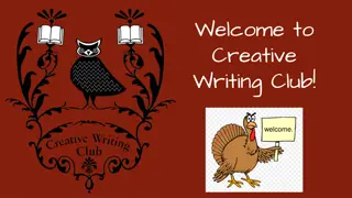 Join Creative Writing Club for Writing Fun & Growth