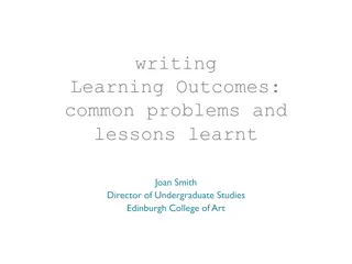 Effective Strategies for Writing Learning Outcomes