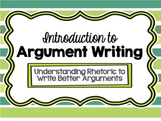 Argumentative Writing: Key Differences and Important Terms