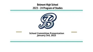 Belmont High School 2023-24 Program of Studies Overview